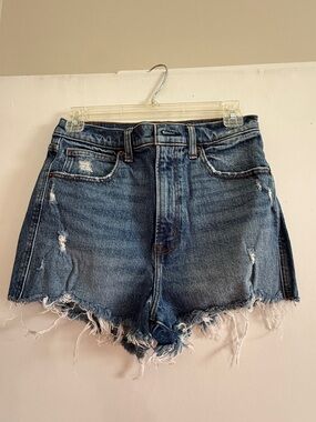 Abercrombie & Fitch Ultra High Rise Mom Denim Cutoff Short
